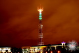 Minsk television tower illumination, Minsk, Belarus.
